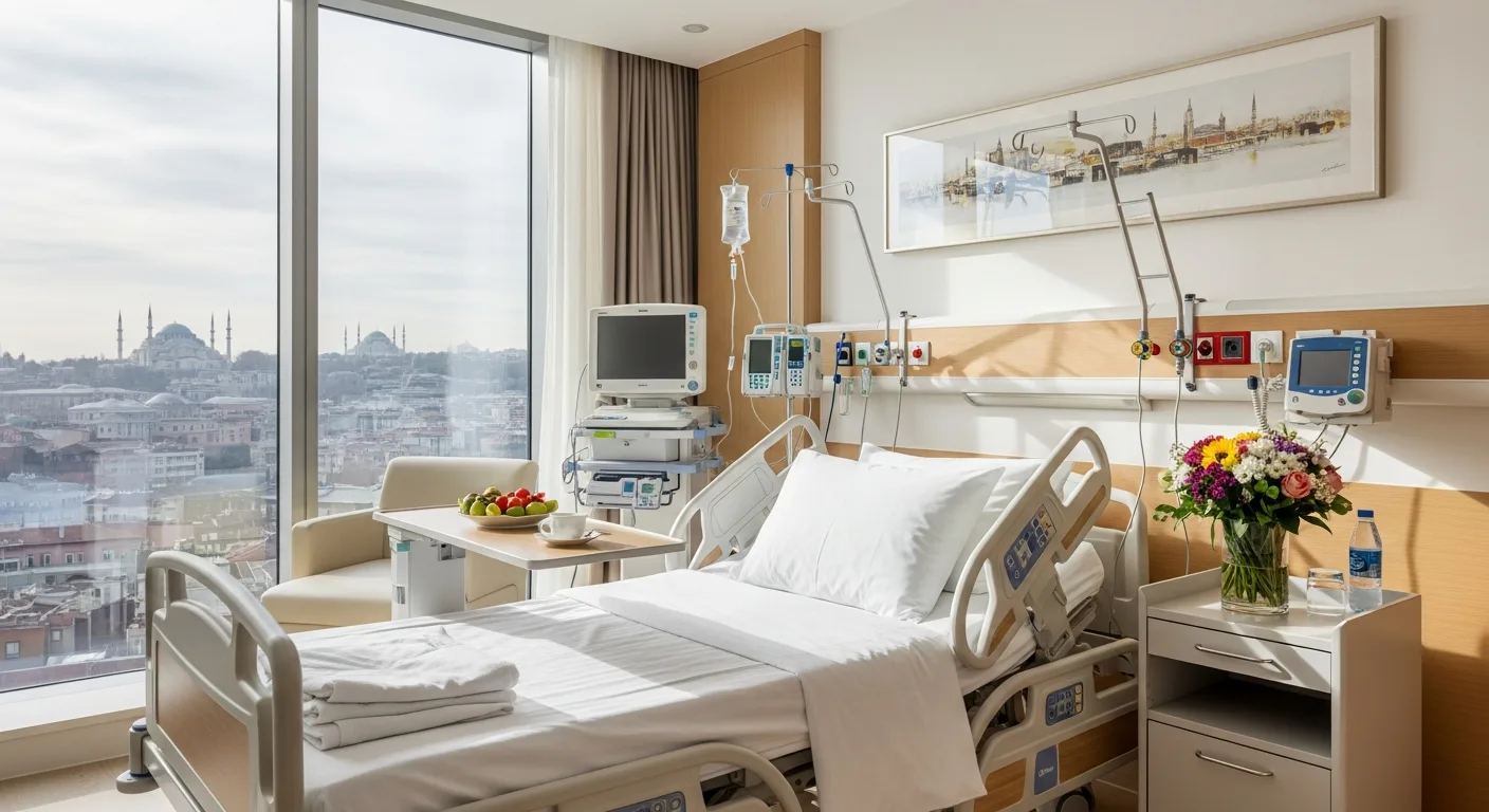 VIP hospital suite at Liv Hospital Istanbul for UK patients