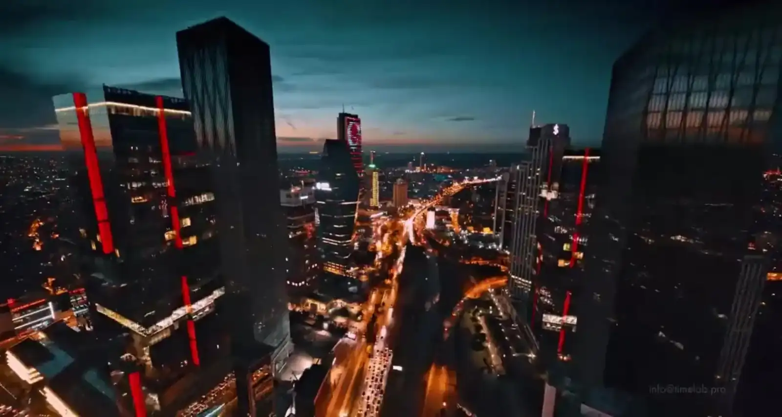 Liv Hospital Istanbul at night