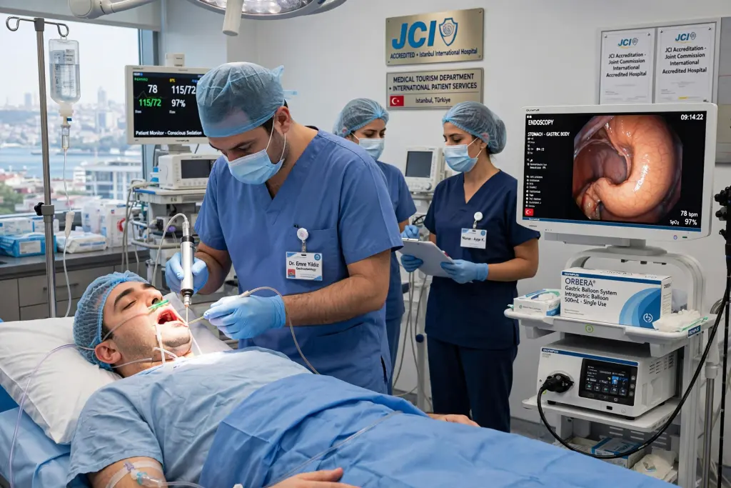 Orbera gastric balloon placement in an endoscopy suite
